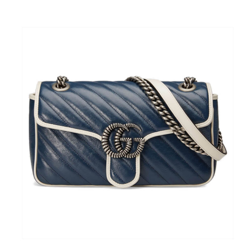 Gucci GG Marmont Small Shoulder Bag 443497 Blue