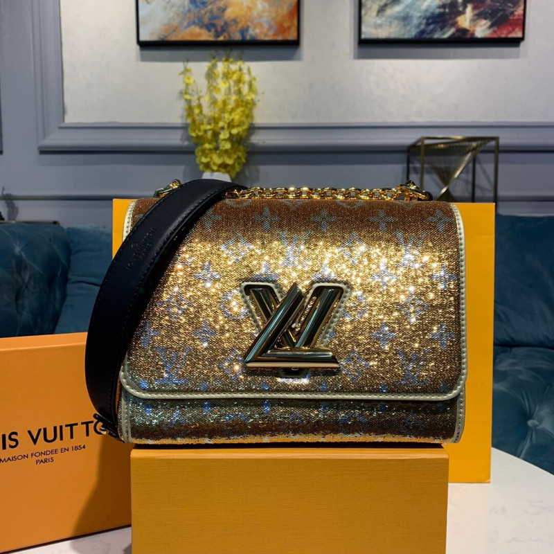 Louis Vuitton Twist MM with Gold Sequins M50282