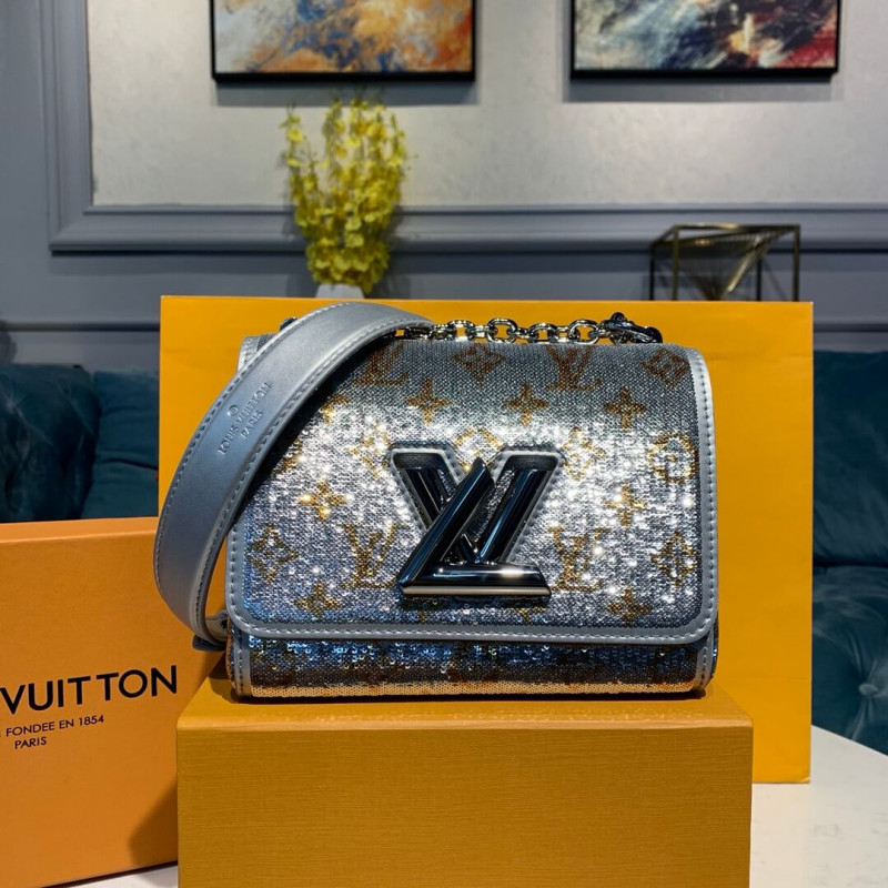 Louis Vuitton Twist PM with Silver Sequins M55842