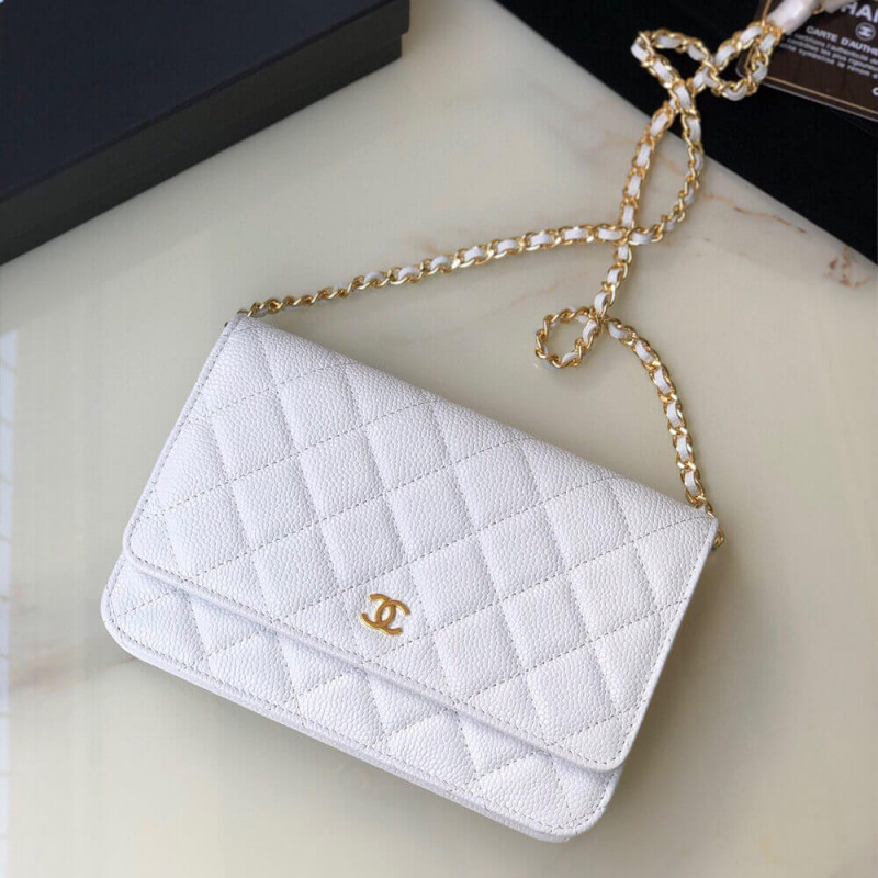 Chanel Caviar Quilted Wallet On Chain Woc A33814