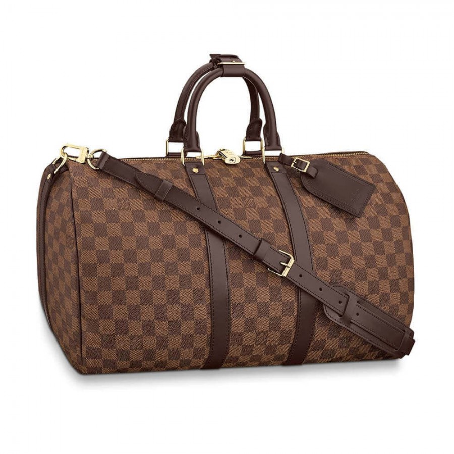 Louis Vuitton Damier Ebene Canvas Keepall Bandouliere 50 N41427