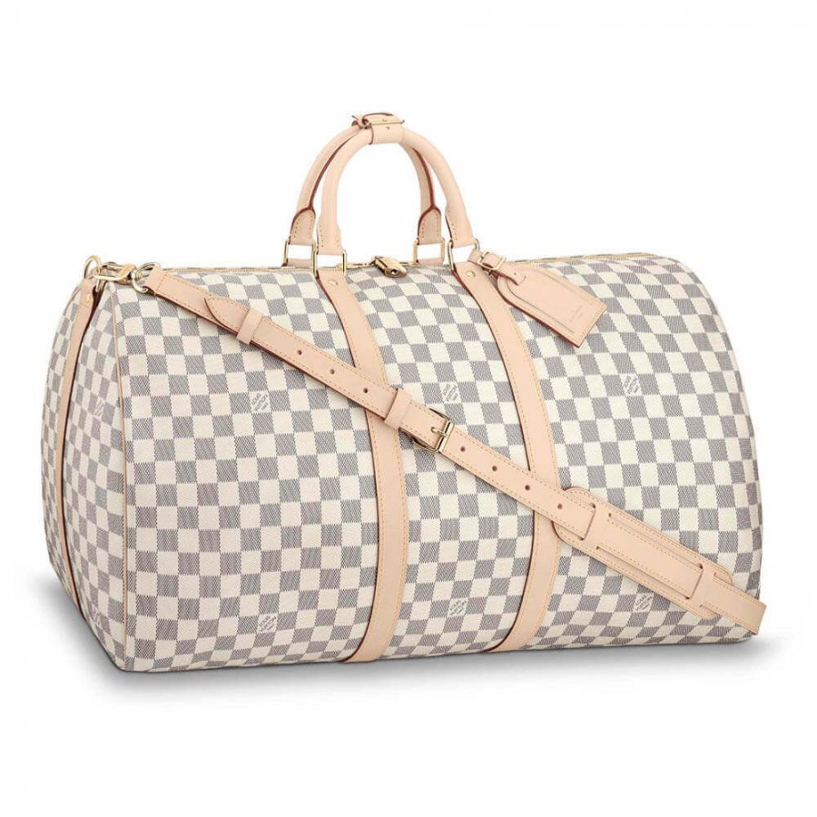 Louis Vuitton Damier Azur Keepall Bandouliere 55 N41429