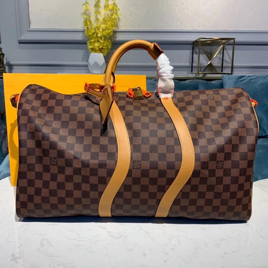 Louis Vuitton Damier Ebene Canvas Keepall Bandouliere 50 N44478