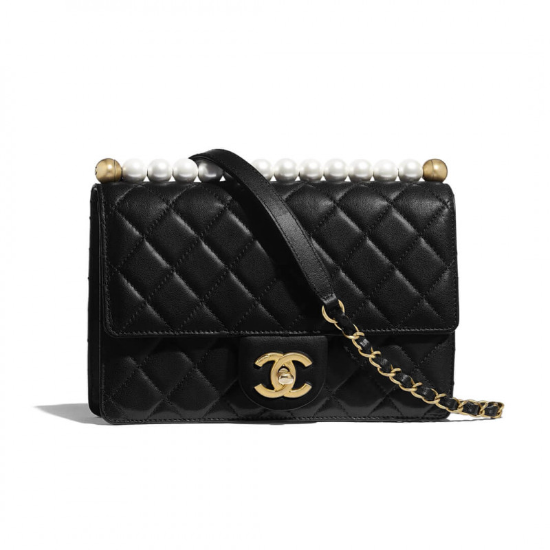 Chanel Pearl Chain Flap Bag AS0585