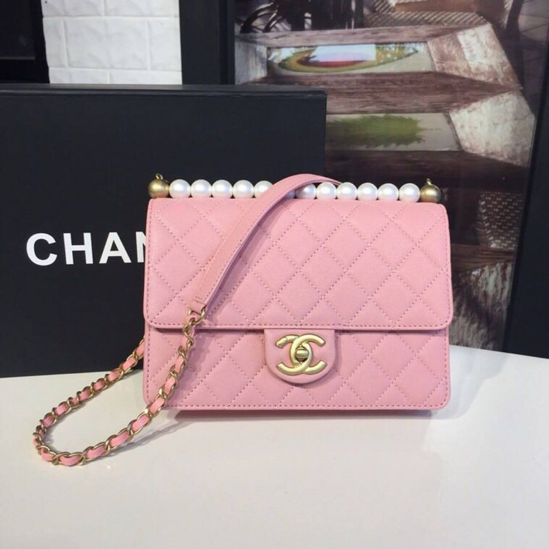 Chanel Pearl Chain Flap Bag AS0585