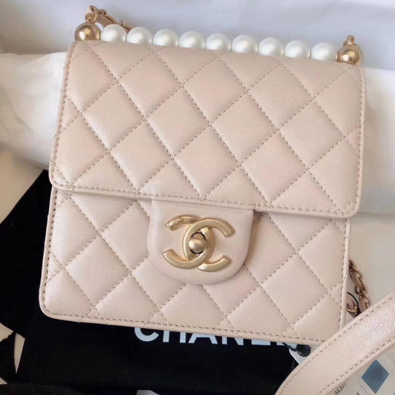 Chanel Small Pearl Chain Flap Bag AS0584