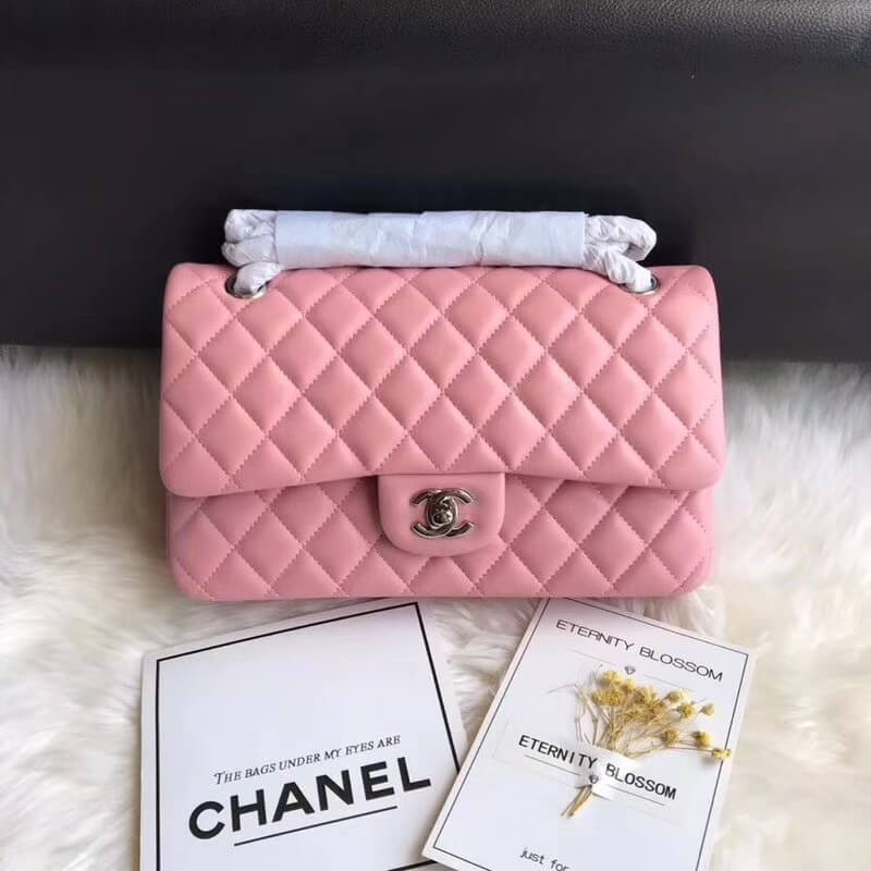 Chanel 1112 Pink Medium Size 2.55 Lambskin Leather Flap Bag