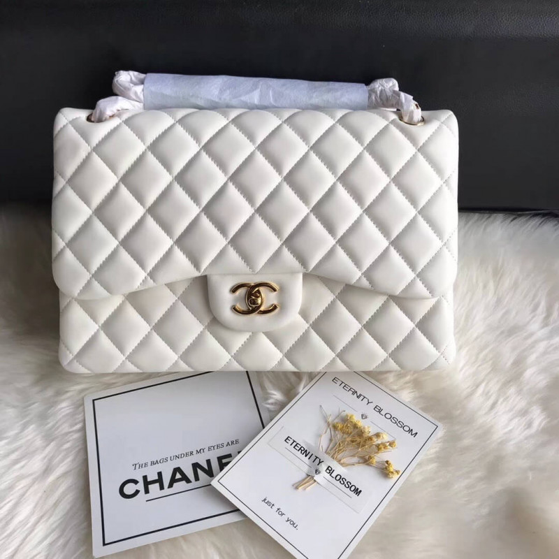 Chanel Lambskin 30cm Classic Flap Bag A1113