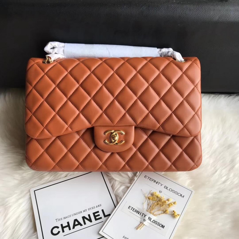 Chanel Lambskin 30cm Classic Flap Bag A1113