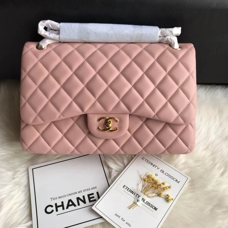 Chanel Lambskin 30cm Classic Flap Bag A1113