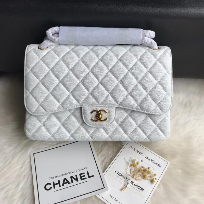 Chanel Caviar Calfskin 30cm Classic Flap Bag A01113