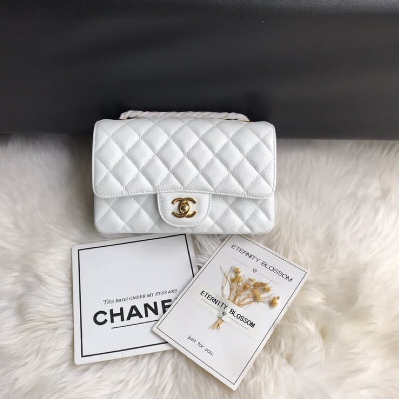 Chanel Caviar Calfskin 20cm Classic Flap Bag 1116