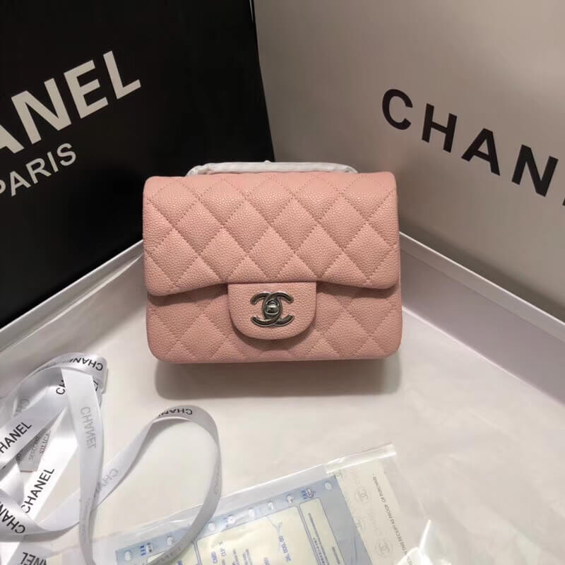 Chanel Caviar Leathe 17cm Classic Flap Bag 1115