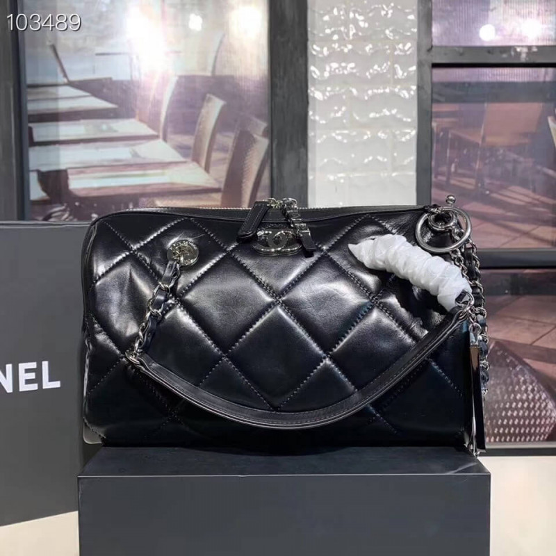 Chanel Small Bowling Bag in Calfskin AS1321