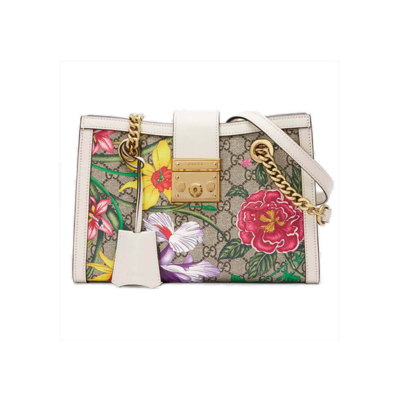 Gucci Padlock GG Flora Small Shoulder Bag 498156