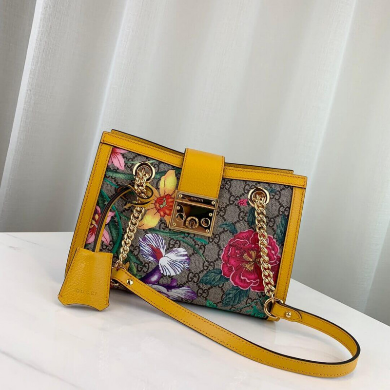 Gucci Padlock GG Flora Small Shoulder Bag 498156