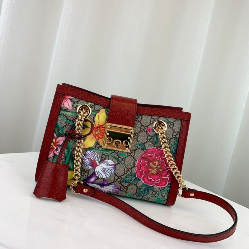 Gucci Padlock GG Flora Small Shoulder Bag 498156