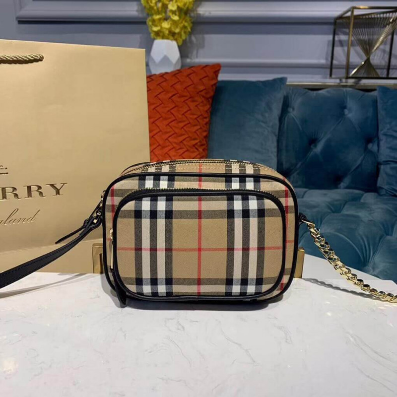 Burberry Vintage Check Cotton Camera Bag 80159461