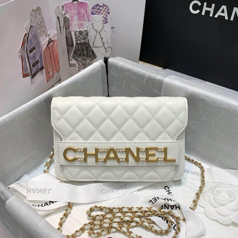 Chanel Front Logo 19cm Flap Bag 88826