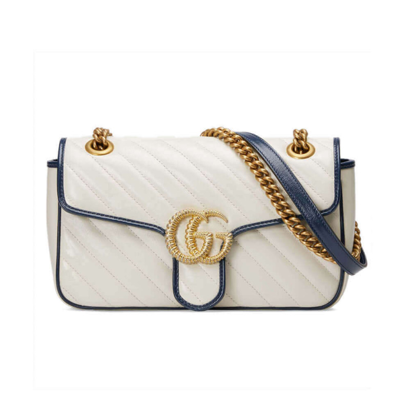 Gucci GG Marmont Small Shoulder Bag 443497 White