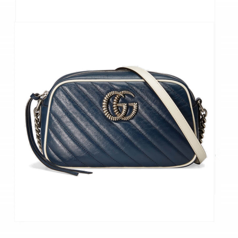 Gucci GG Marmont Small Shoulder Bag 447632 Blue