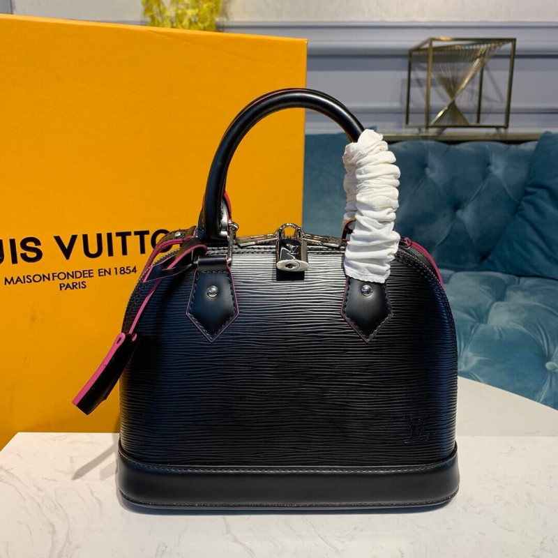 Louis Vuitton Epi Leather Alma BB M40302 Black/Pink