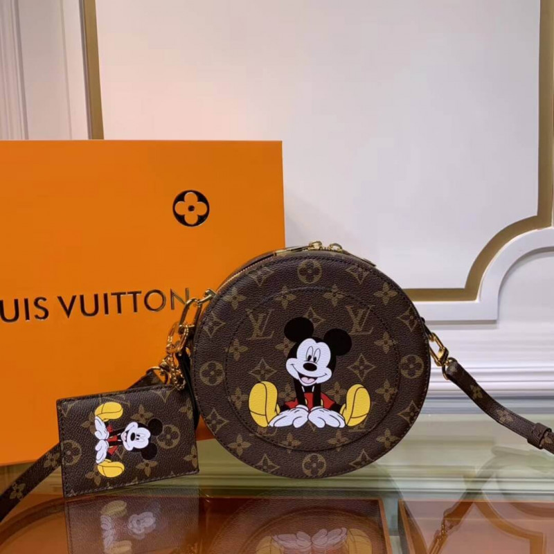 Louis Vuitton Monogram Mickey Print Round Bag M49986