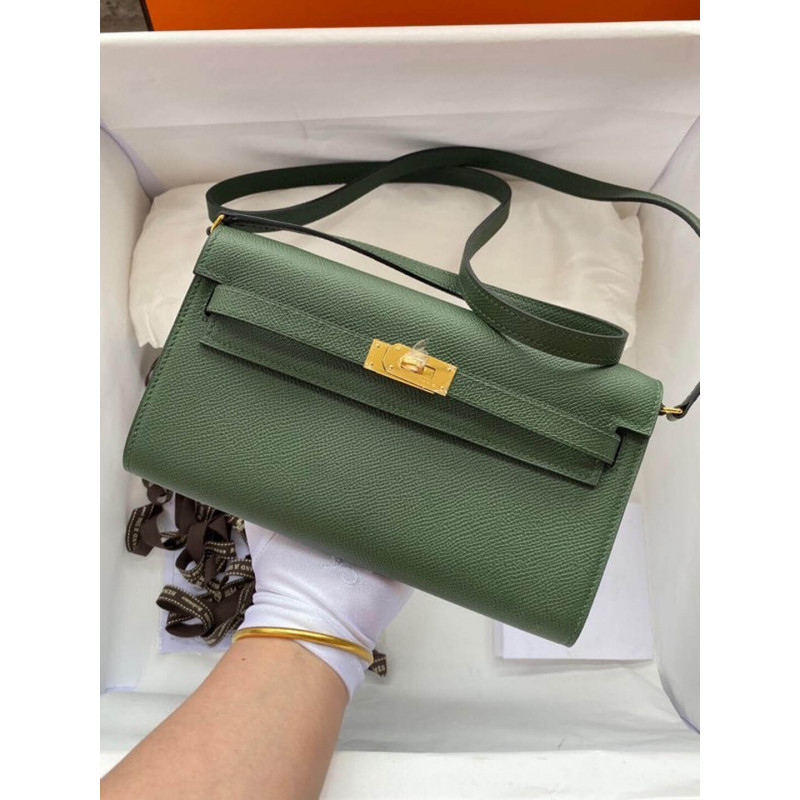 Hermes Kelly Wallet to Go Woc 499041 Army Green