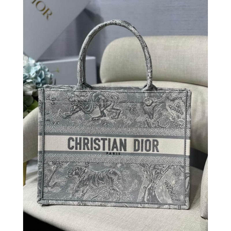 Christian Dior Small Book Tote Toile De Jouy Bag M1296