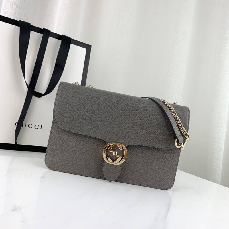 Gucci Interlocking GG Leather Crossbody Bag 28cm 510303