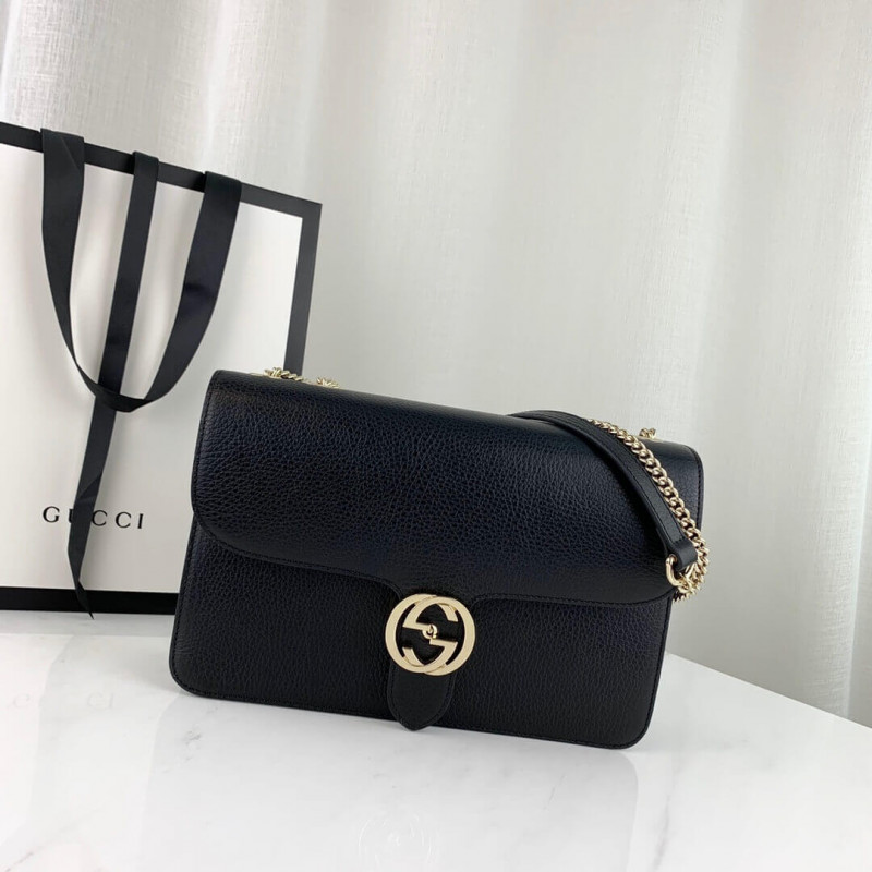 Gucci Interlocking GG Leather Crossbody Bag 28cm 510303