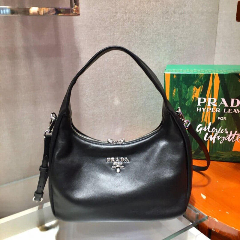 Prada Calf Leather Hobo Bag 26cm 1BC132