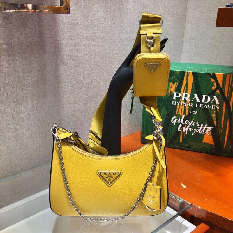 Prada Hobo Re Edition Leather Cross Body Bag 1BH204