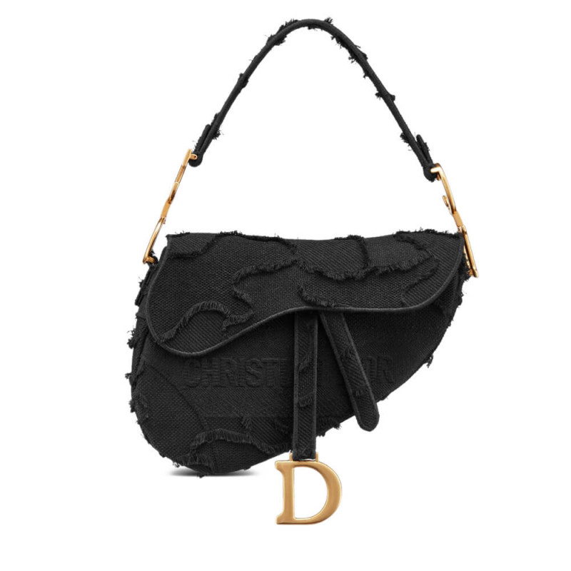 Christian Dior Saddle Bag in Camouflage Embroidery M0446