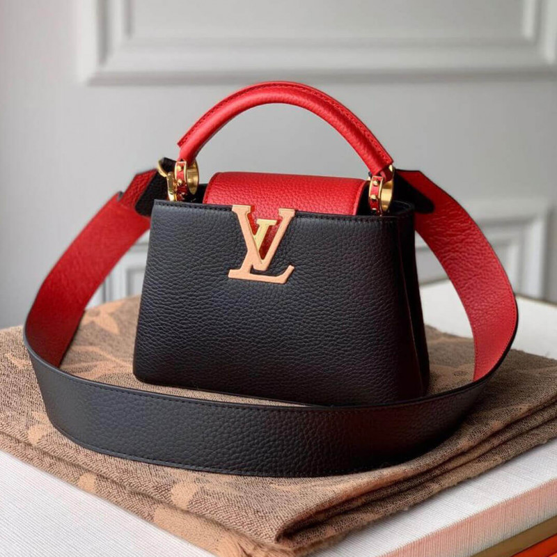 Louis Vuitton Capucines Mini M56071 Black/Red