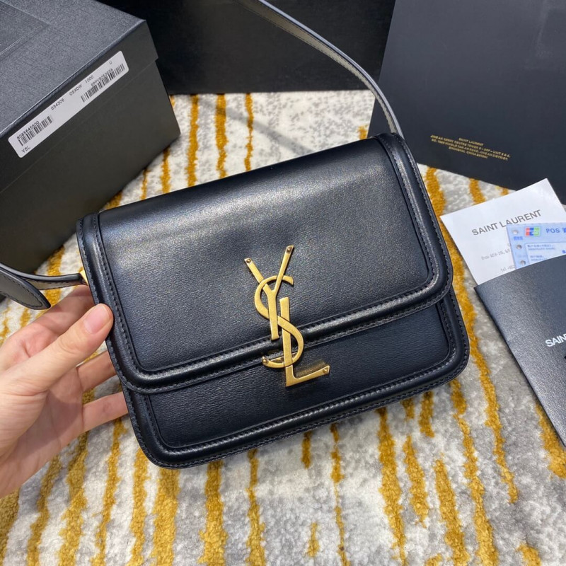 Saint Laurent YSL Solferino Small Satchel In Box Leather 634306