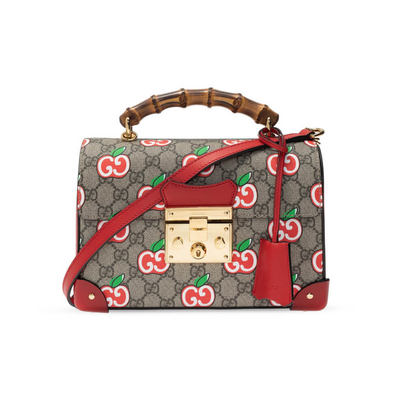 Gucci GG Apple Print Padlock Shoulder Bag 603221