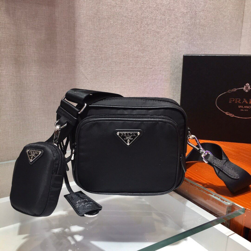 Prada Nylon and Saffiano Leather Camera Bag 1BH017