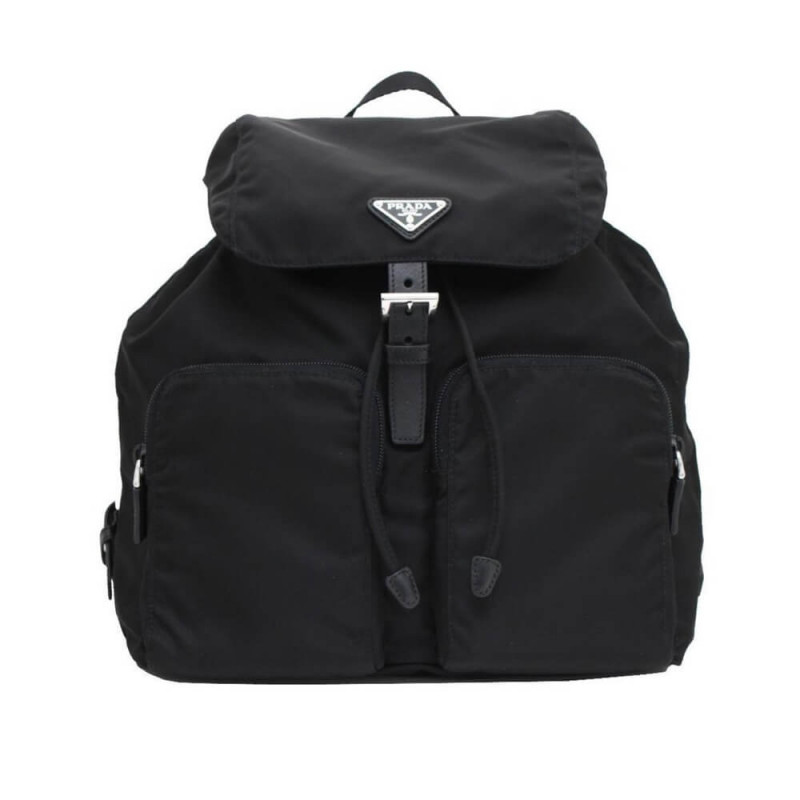 Prada Nylon and Saffiano Leather Backpack 1BZ005