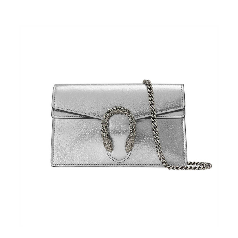 Gucci Silver Dionysus Super Mini Bag 476432