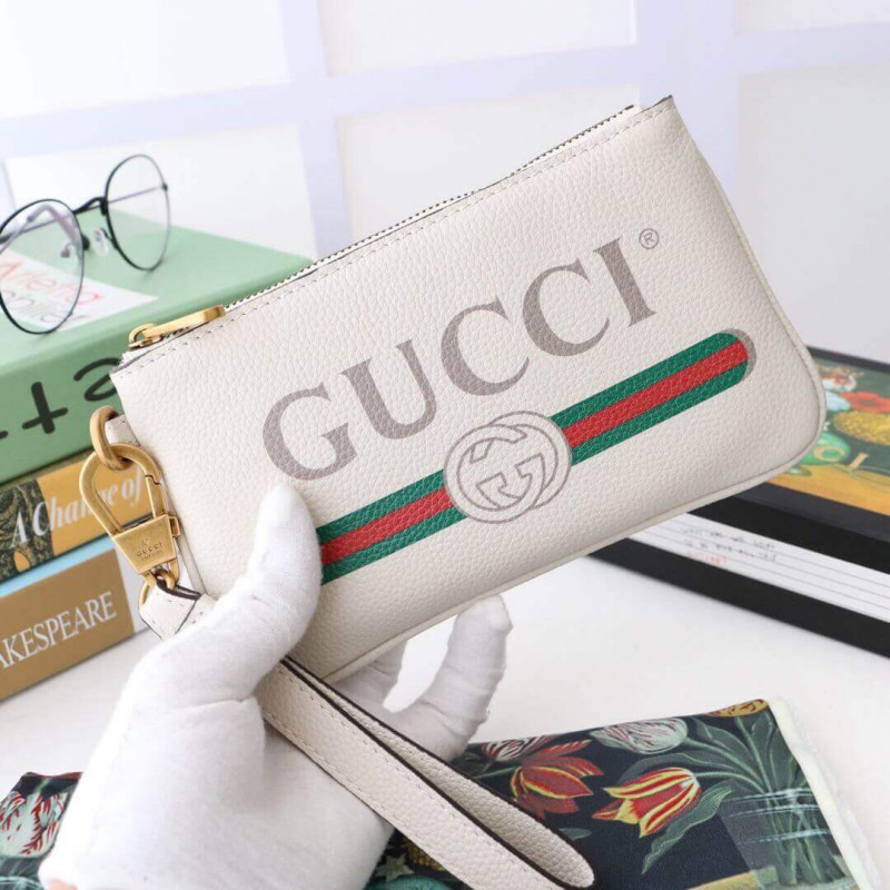 Gucci Logo Print Clutch Bag 526886