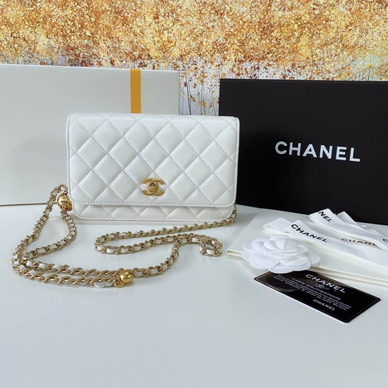 Chanel WOC With CC Details On Strap AP1450 in Lambskin