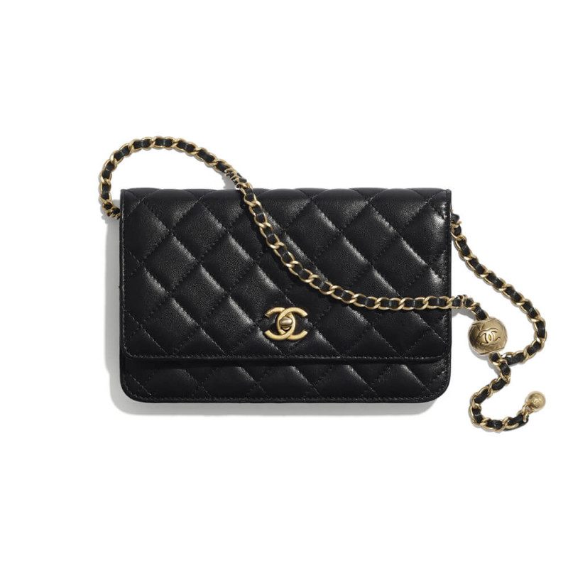 Chanel WOC With CC Details On Strap AP1450 in Lambskin