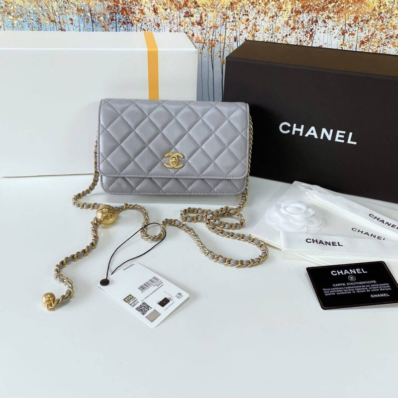 Chanel WOC With CC Details On Strap AP1450 in Lambskin