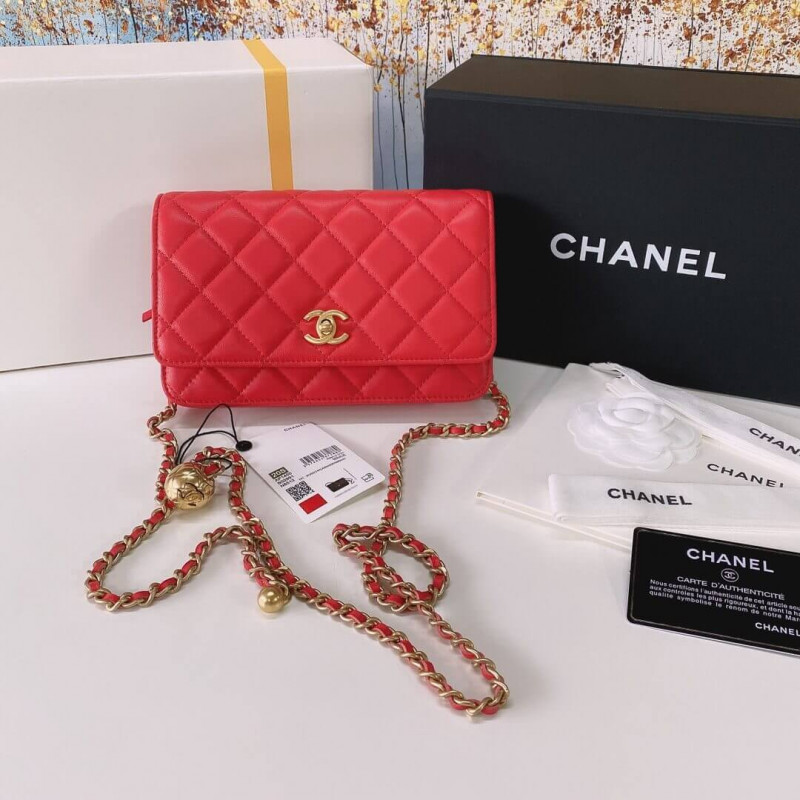 Chanel WOC With CC Details On Strap AP1450 in Lambskin