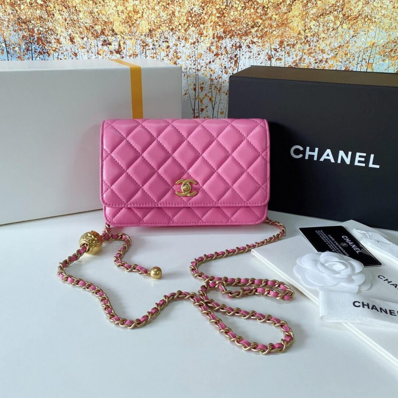 Chanel WOC With CC Details On Strap AP1450 in Lambskin