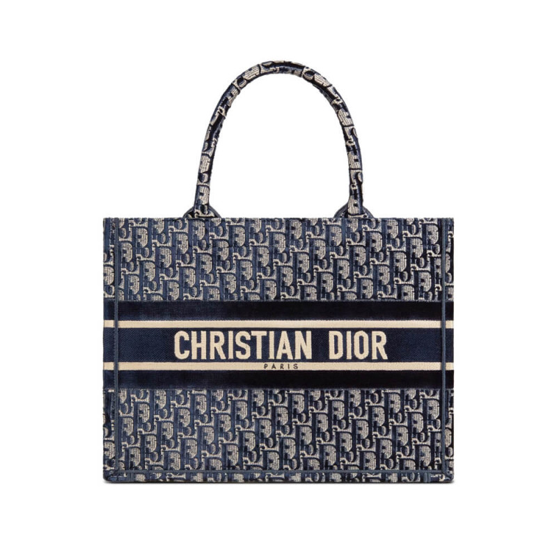 Christian Dior Small Book Tote Embossed Velvet M1296