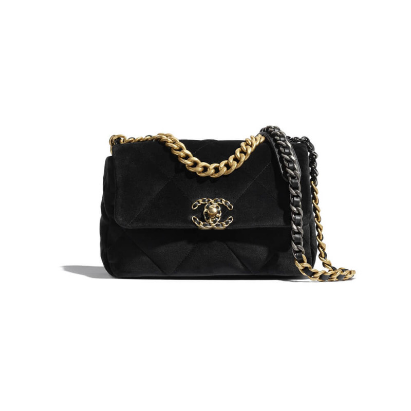 Chanel 19 Small Velvet Flap Bag AS1160