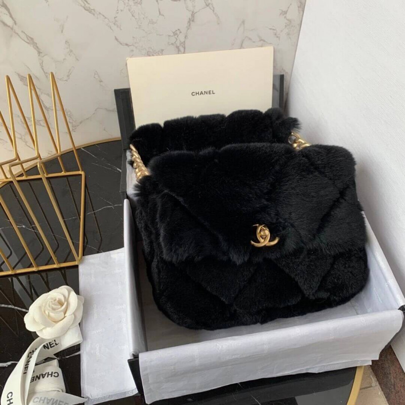 Chanel Shearling Lambskin Flap Bag AS2240