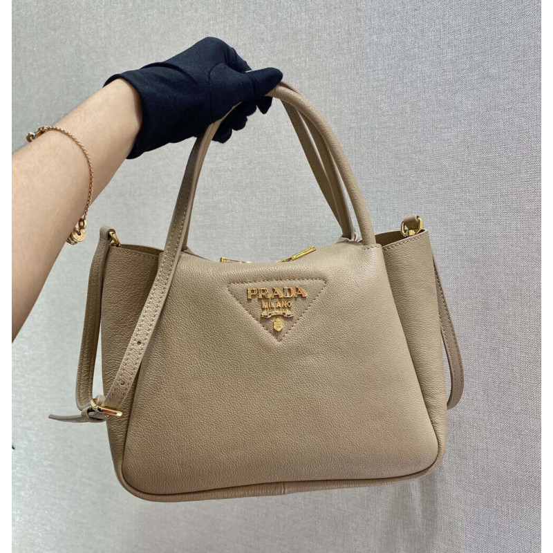 Prada Deerskin Leather Should Tote Bag 1BC145